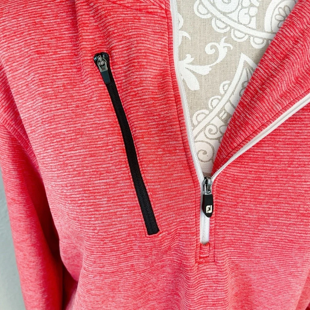 FootJoy red mens Quarter-Zip Performance Pullover – Women’s XL - Picture 4 of 9